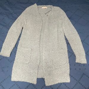 Baby blue long cardigan